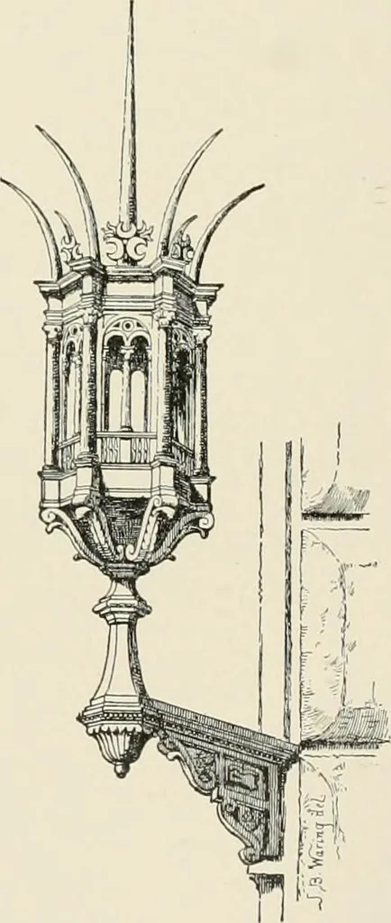 An illustration from A dictionary of architecture and building : biographical, historical, and descriptive, 1902, leaf 416
