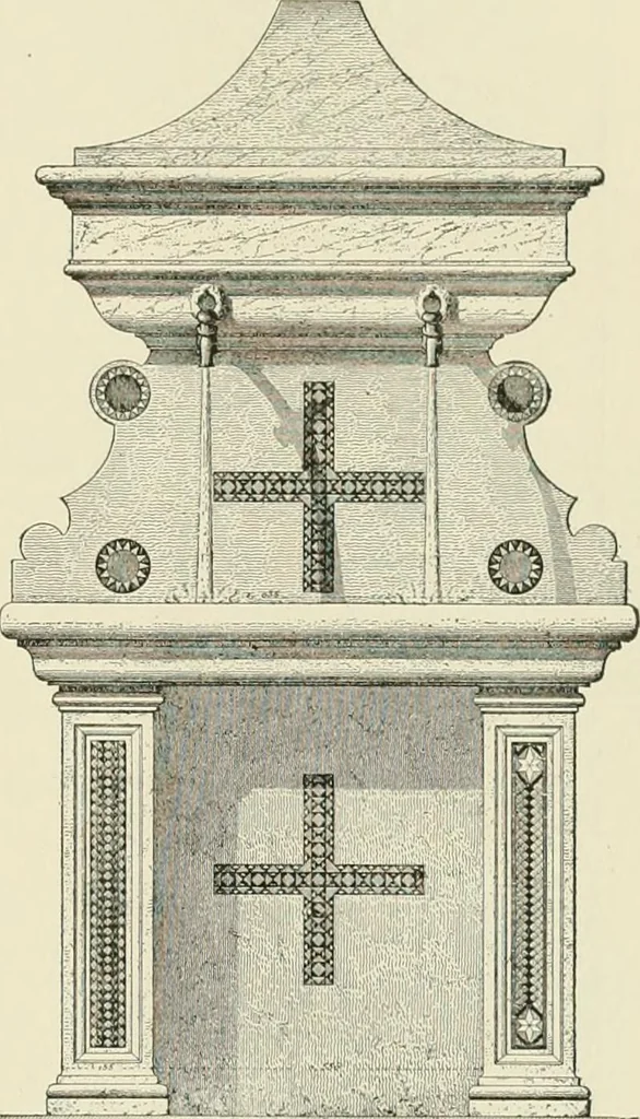 An illustration from A dictionary of architecture and building : biographical, historical, and descriptive, 1902, leaf 423