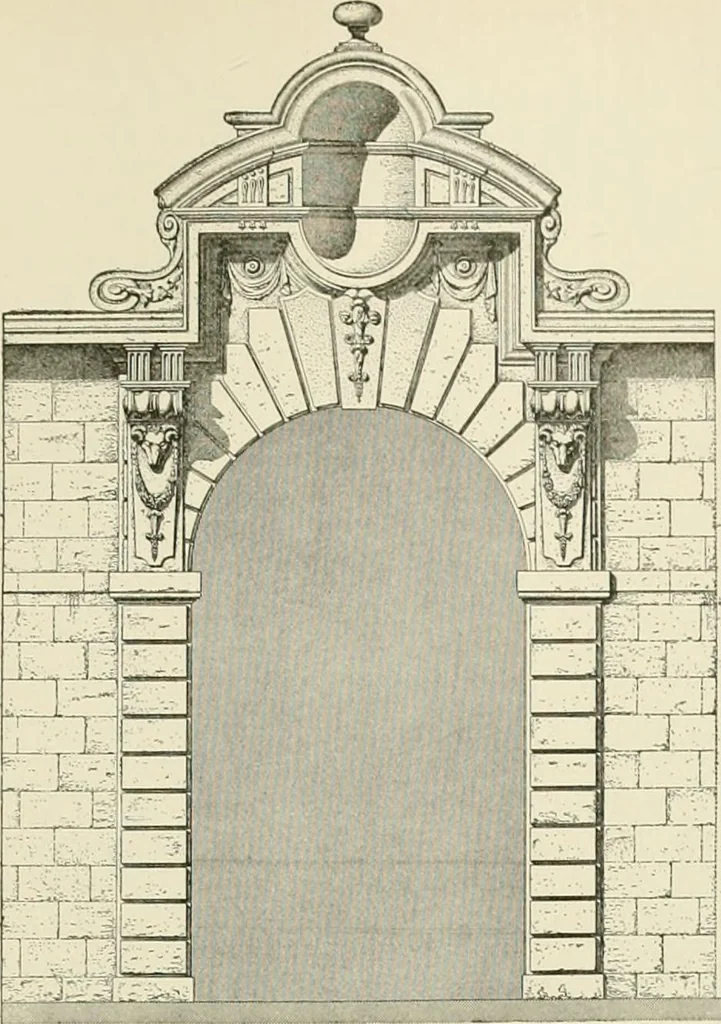 An illustration from A dictionary of architecture and building : biographical, historical, and descriptive, 1902, leaf 475