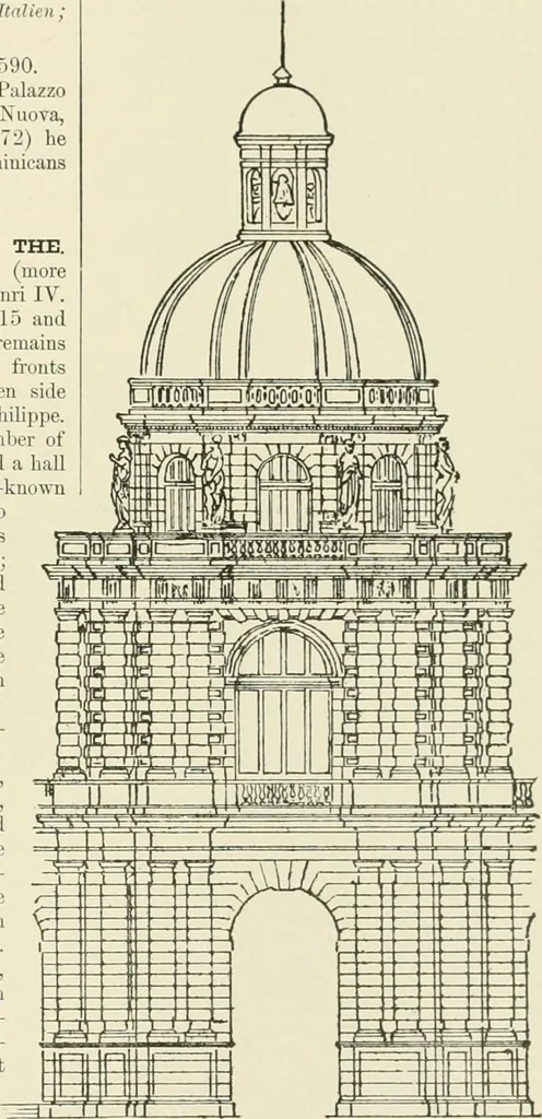 An illustration from A dictionary of architecture and building : biographical, historical, and descriptive, 1902, leaf 477