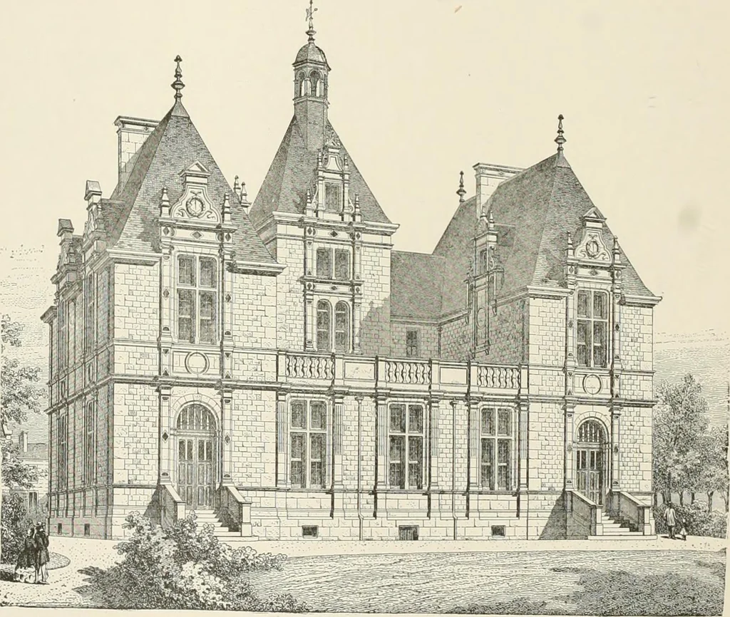 An illustration from A dictionary of architecture and building : biographical, historical, and descriptive, 1902, leaf 480