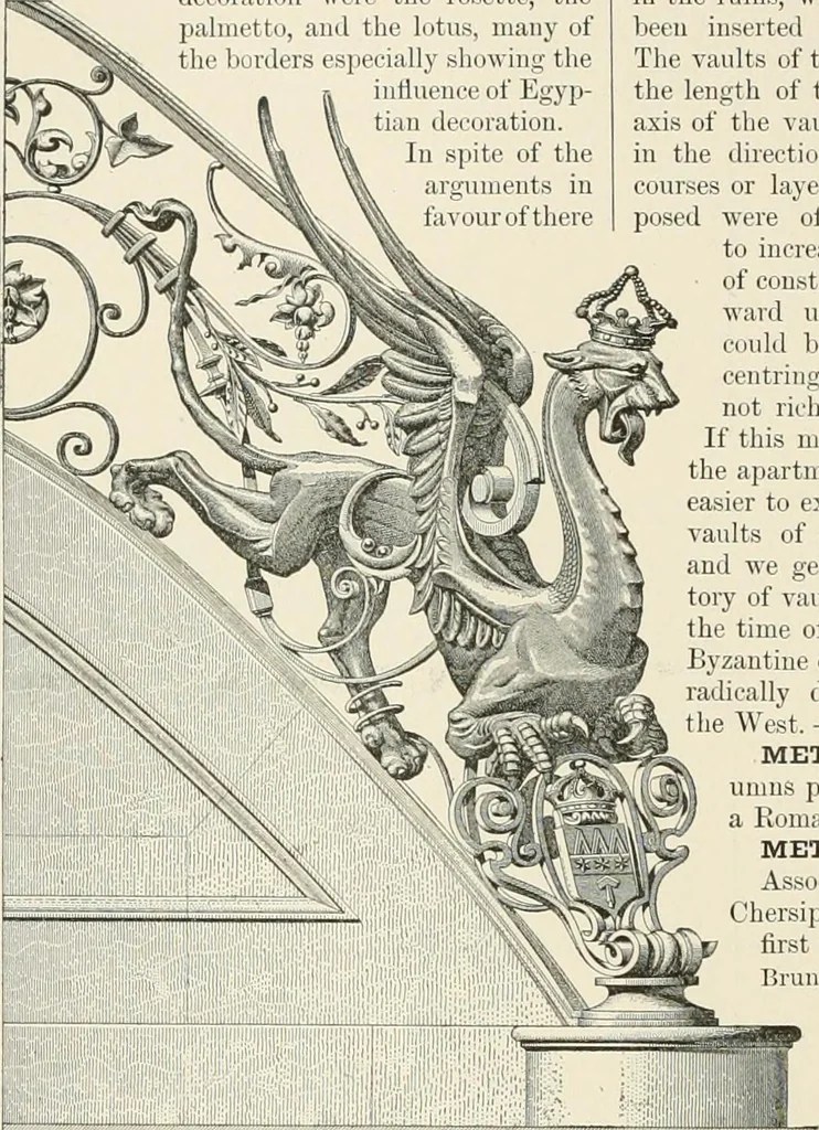 An illustration from A dictionary of architecture and building : biographical, historical, and descriptive, 1902, leaf 514