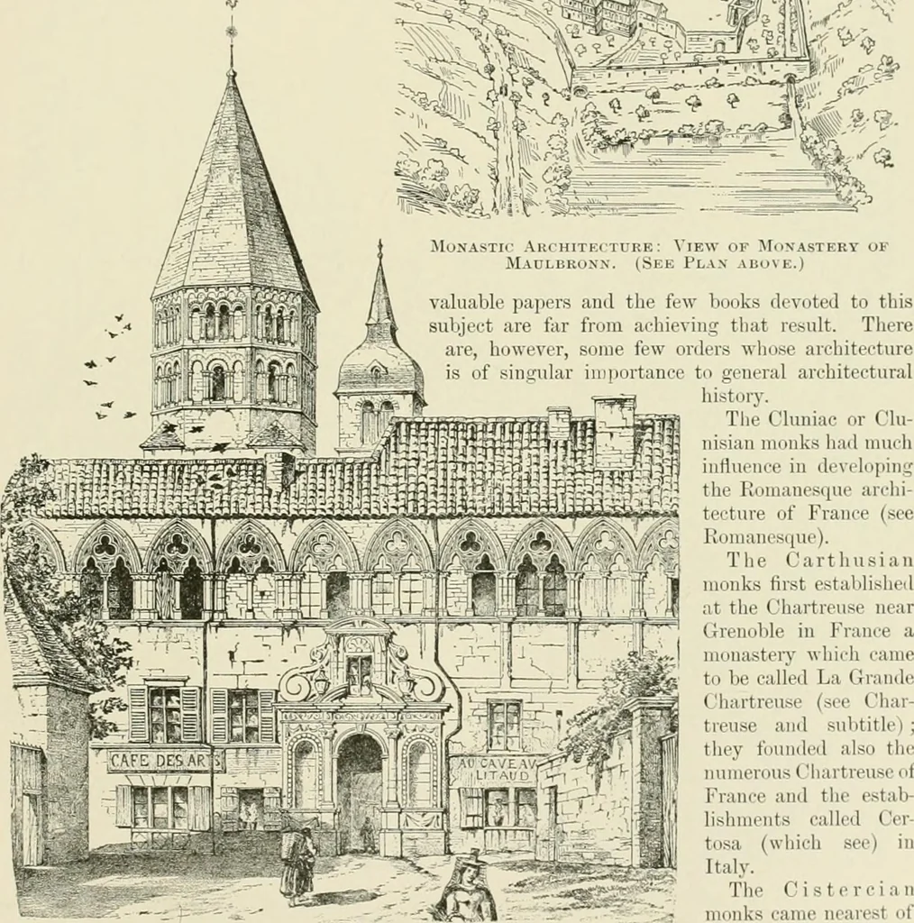 An illustration from A dictionary of architecture and building : biographical, historical, and descriptive, 1902, leaf 541
