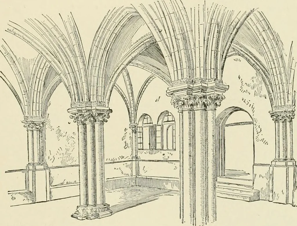An illustration from A dictionary of architecture and building : biographical, historical, and descriptive, 1902, leaf 543