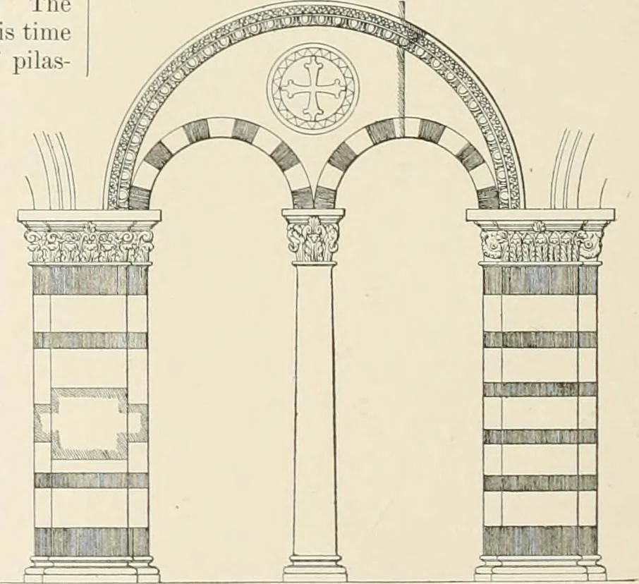An illustration from A dictionary of architecture and building : biographical, historical, and descriptive, 1902, leaf 570