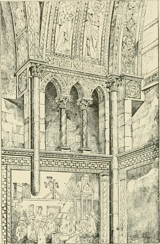 An illustration from A dictionary of architecture and building : biographical, historical, and descriptive, 1902, leaf 579