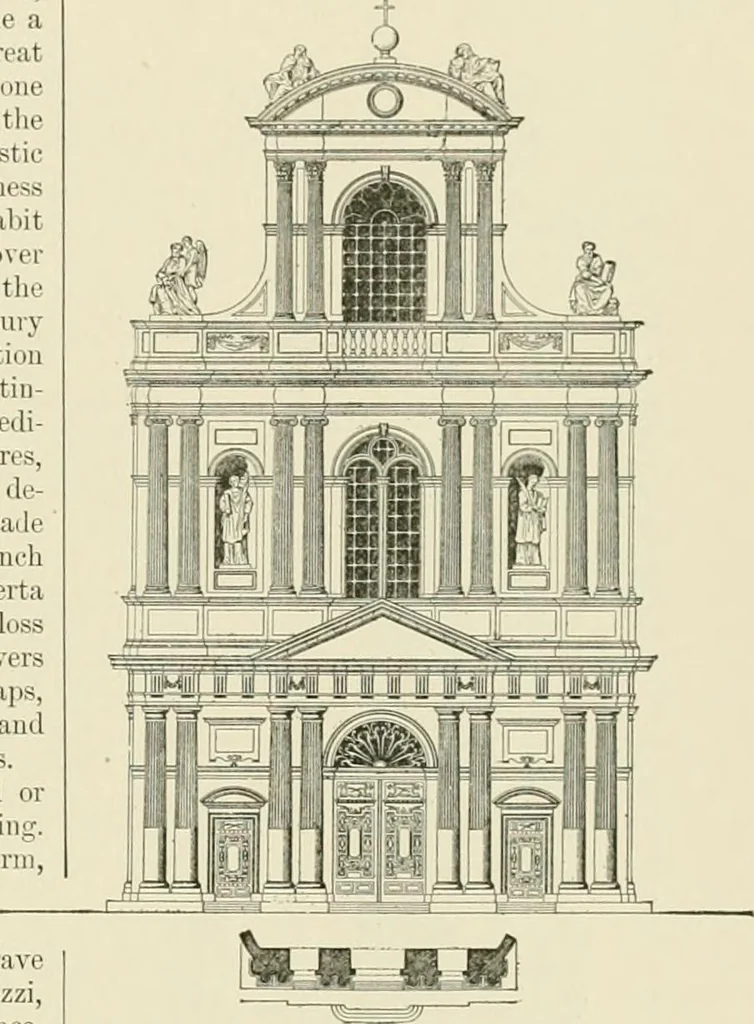 An illustration from A dictionary of architecture and building : biographical, historical, and descriptive, 1902, leaf 593