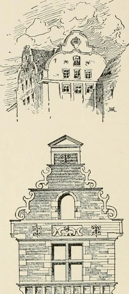 An illustration from A dictionary of architecture and building : biographical, historical, and descriptive, 1902, leaf 66