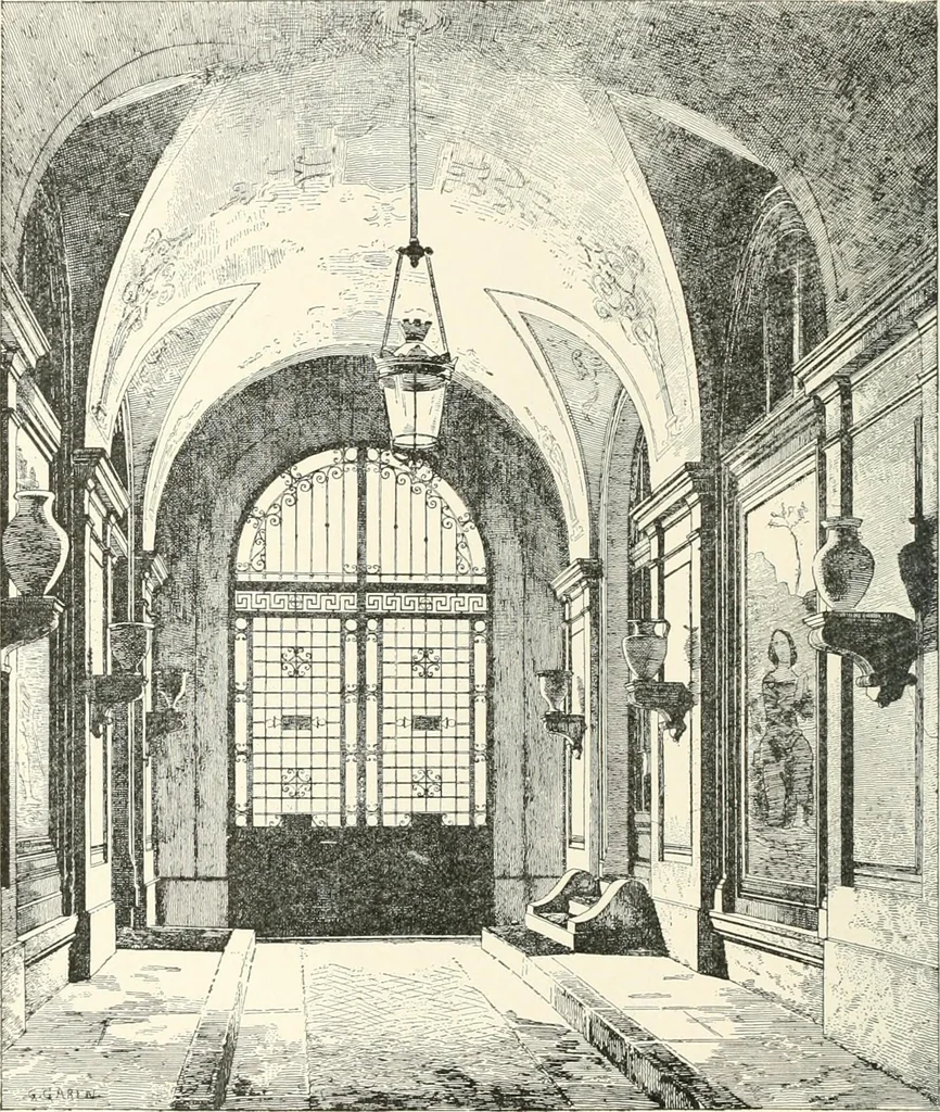 An illustration from A dictionary of architecture and building : biographical, historical, and descriptive, 1902, leaf 135