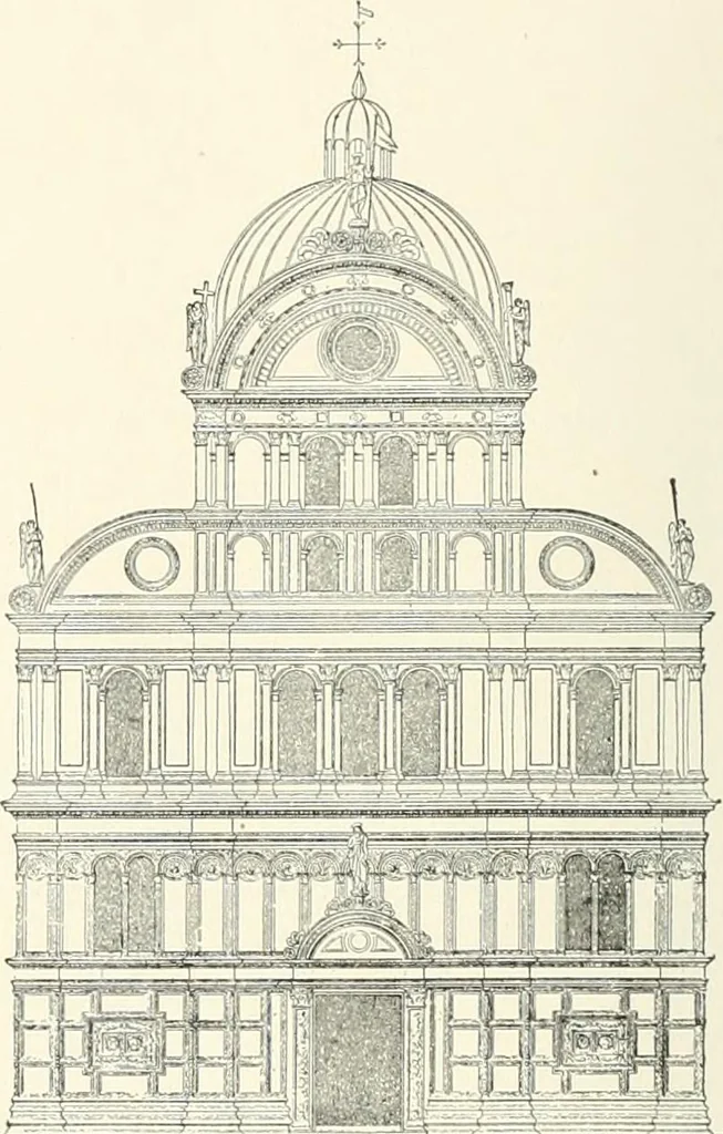 An illustration from A dictionary of architecture and building : biographical, historical, and descriptive, 1902, leaf 181