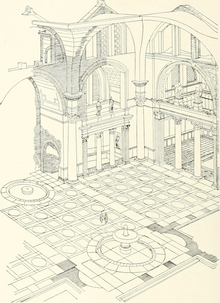 An illustration from A dictionary of architecture and building : biographical, historical, and descriptive, 1902, leaf 213