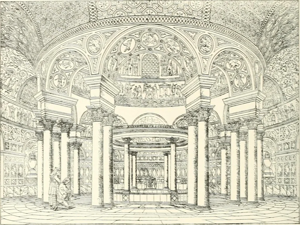 An illustration from A dictionary of architecture and building : biographical, historical, and descriptive, 1902, leaf 233