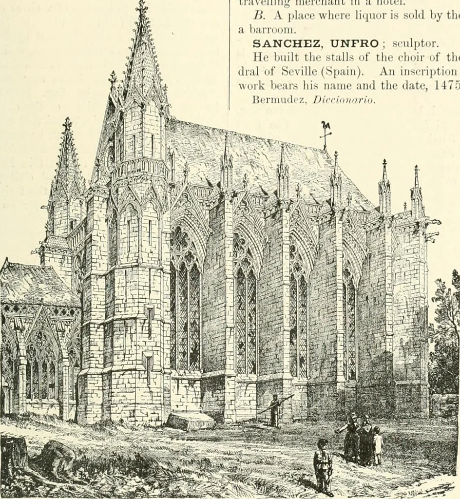 An illustration from A dictionary of architecture and building : biographical, historical, and descriptive, 1902, leaf 248