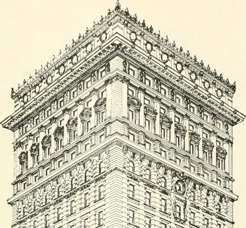 An illustration from A dictionary of architecture and building : biographical, historical, and descriptive, 1902, leaf 28