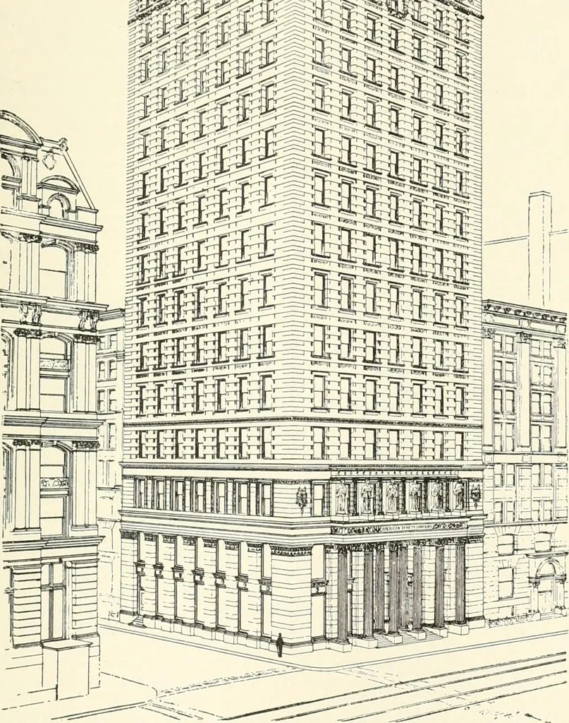An illustration from A dictionary of architecture and building : biographical, historical, and descriptive, 1902, leaf 28