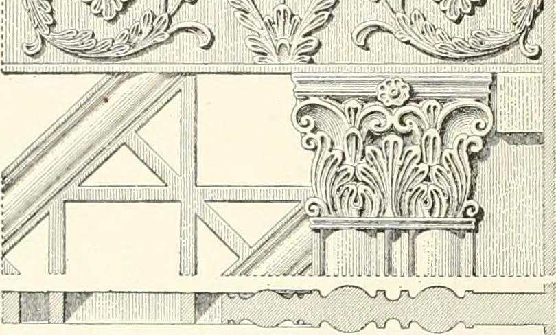 An illustration from A dictionary of architecture and building : biographical, historical, and descriptive, 1902, leaf 281