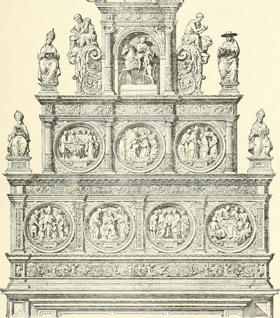 An illustration from A dictionary of architecture and building : biographical, historical, and descriptive, 1902, leaf 292
