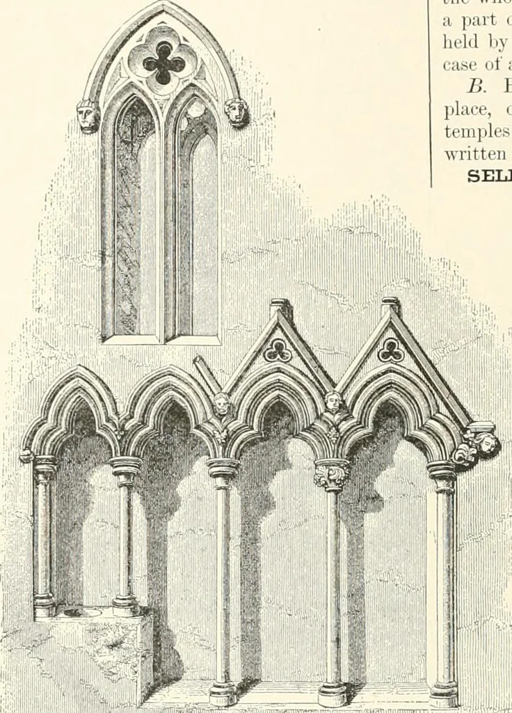 An illustration from A dictionary of architecture and building : biographical, historical, and descriptive, 1902, leaf 295