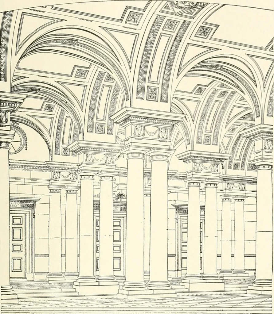 An illustration from A dictionary of architecture and building : biographical, historical, and descriptive, 1902, leaf 332