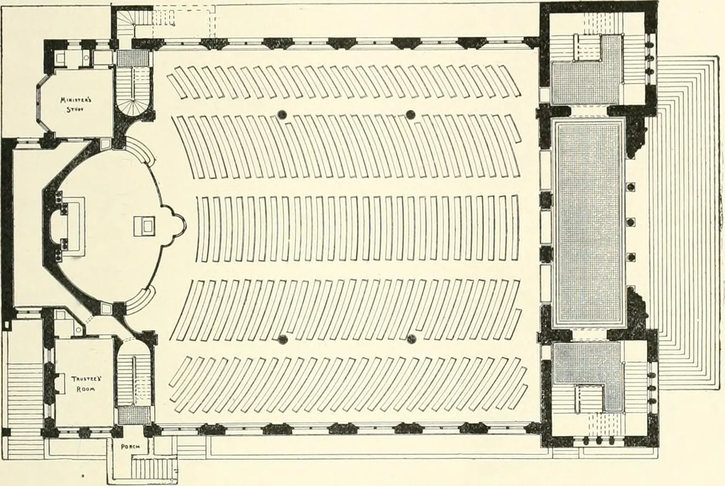 An illustration from A dictionary of architecture and building : biographical, historical, and descriptive, 1902, leaf 424