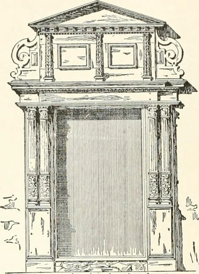 An illustration from A dictionary of architecture and building : biographical, historical, and descriptive, 1902, leaf 45