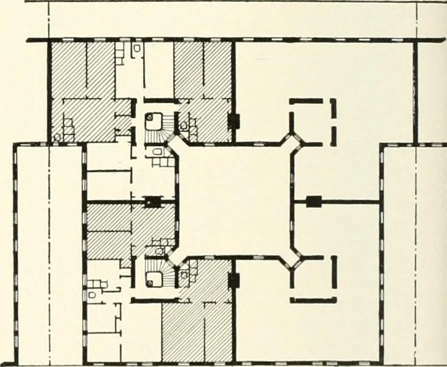 An illustration from A dictionary of architecture and building : biographical, historical, and descriptive, 1902, leaf 465