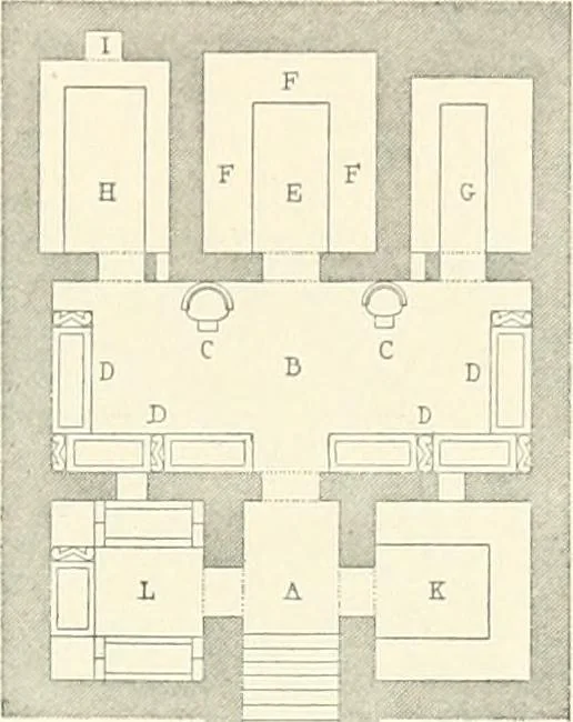 An illustration from A dictionary of architecture and building : biographical, historical, and descriptive, 1902, leaf 482
