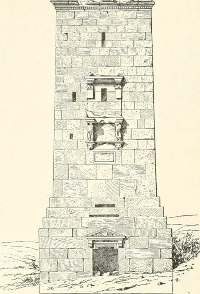An illustration from A dictionary of architecture and building : biographical, historical, and descriptive, 1902, leaf 485