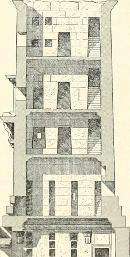 An illustration from A dictionary of architecture and building : biographical, historical, and descriptive, 1902, leaf 485