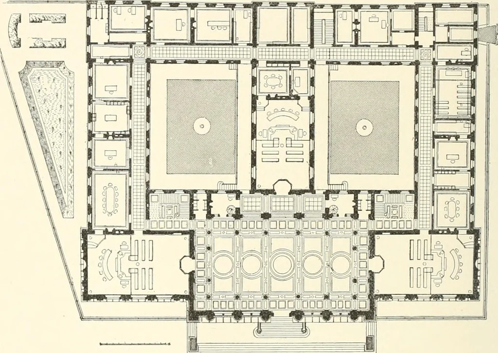 An illustration from A dictionary of architecture and building : biographical, historical, and descriptive, 1902, leaf 49