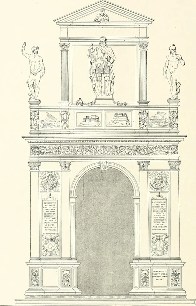 An illustration from A dictionary of architecture and building : biographical, historical, and descriptive, 1902, leaf 497