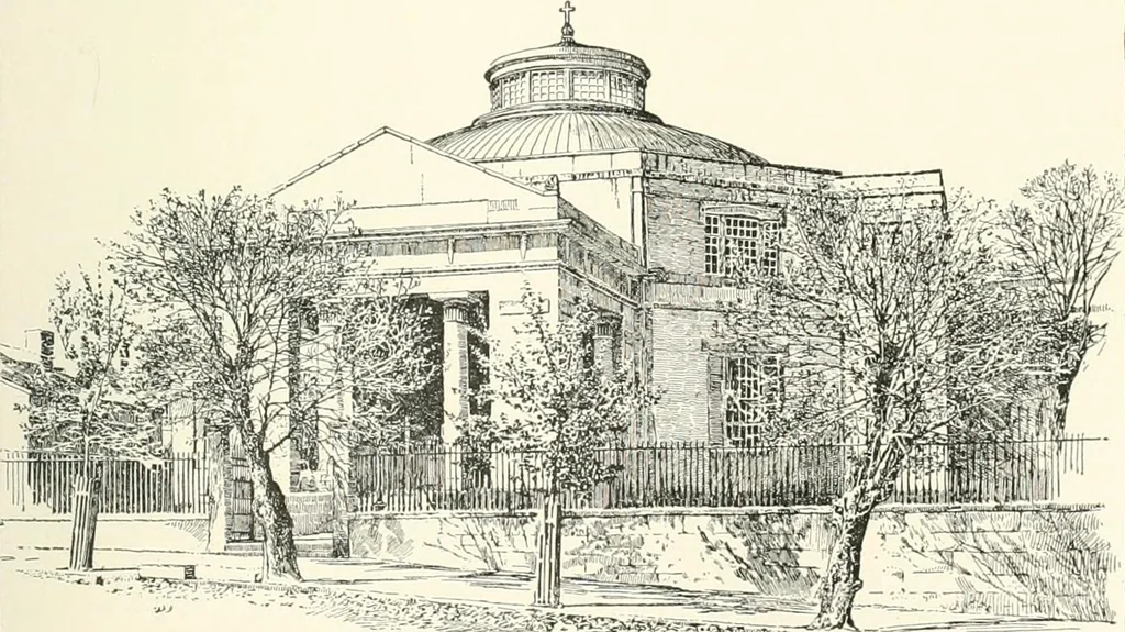 An illustration from A dictionary of architecture and building : biographical, historical, and descriptive, 1902, leaf 540