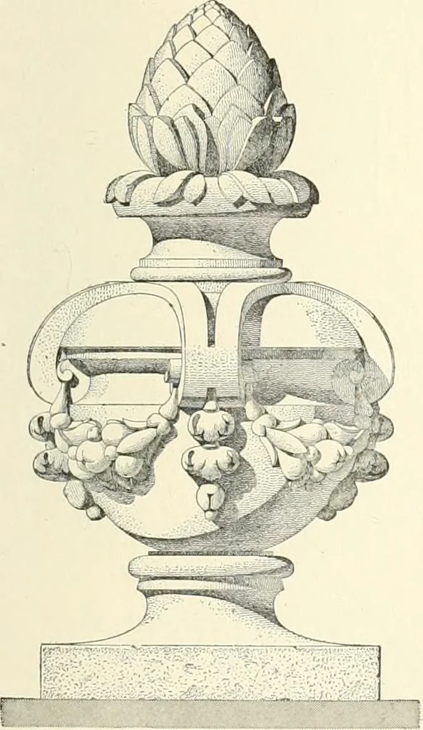 An illustration from A dictionary of architecture and building : biographical, historical, and descriptive, 1902, leaf 554