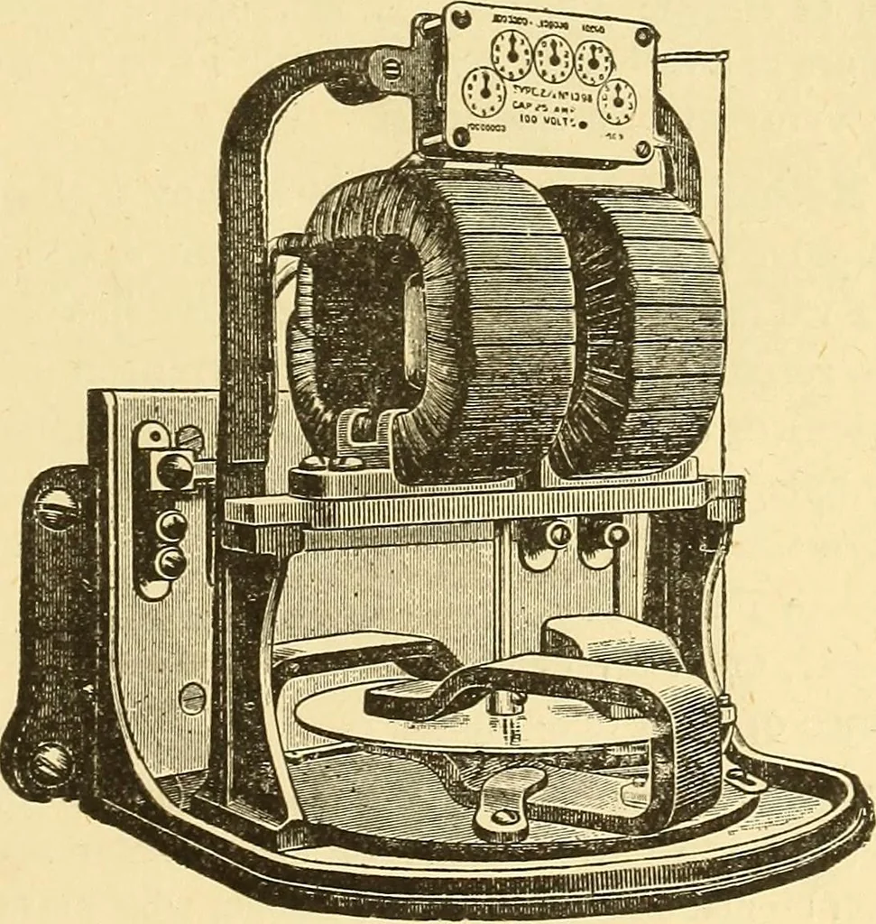 An illustration from A dictionary of electrical words, terms and phrases, 1898, leaf 375
