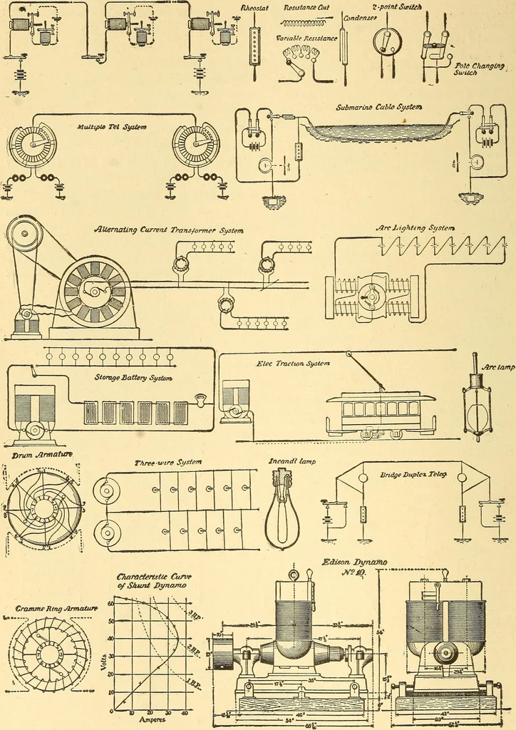 An illustration from A dictionary of electrical words, terms and phrases, 1898, leaf 512