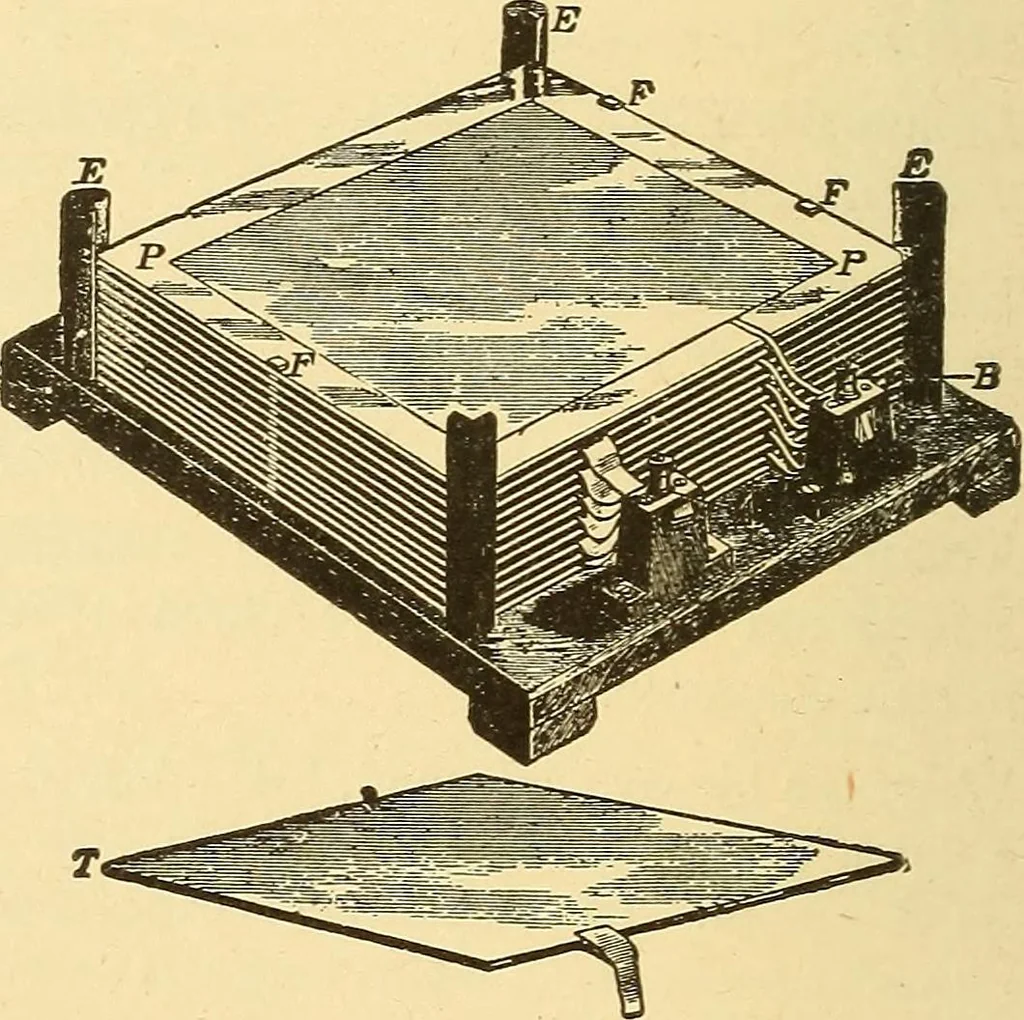 An illustration from A dictionary of electrical words, terms and phrases, 1896, leaf 130