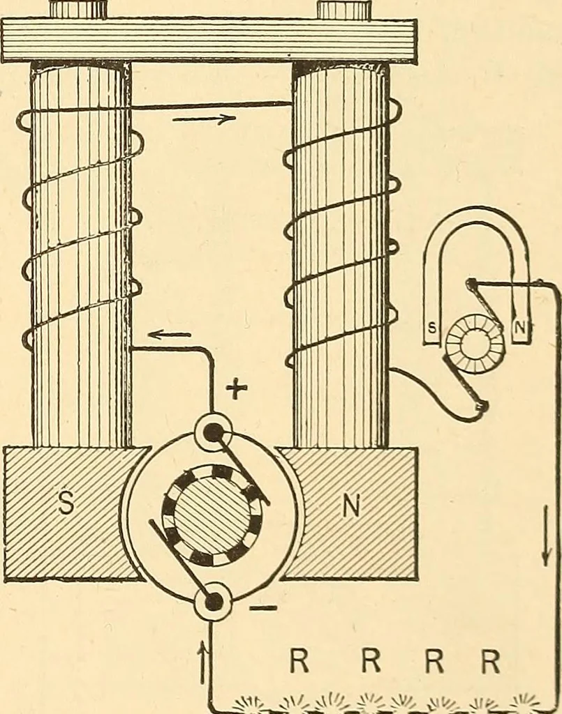 An illustration from A dictionary of electrical words, terms and phrases, 1896, leaf 341