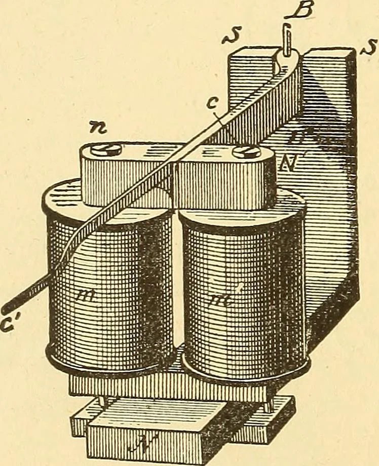 An illustration from A dictionary of electrical words, terms and phrases, 1896, leaf 460