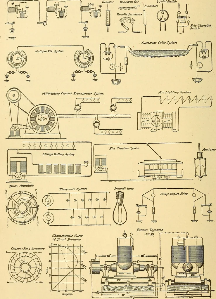 An illustration from A dictionary of electrical words, terms and phrases, 1896, leaf 514