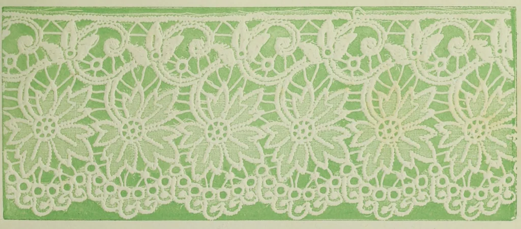 An illustration from The dictionary of needlework : an encyclopaedia of artistic, plain, and fancy needlework dealing fully with the details of all the stitches employed, the method of working, the materials used, the meaning of technical terms, and, where necessary, tracing the origin and history of the various works described, 1882, leaf 111