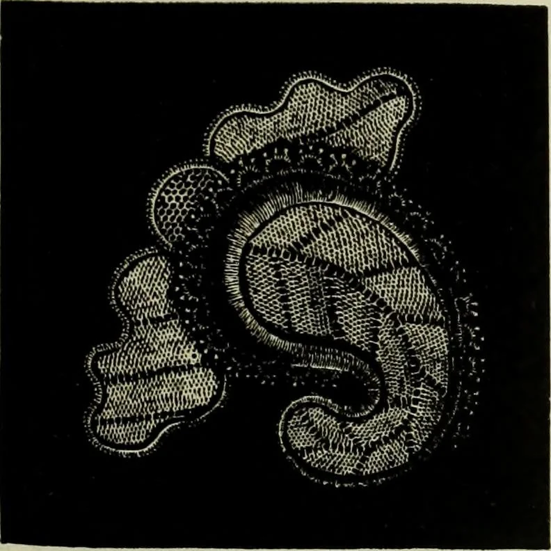 An illustration from The dictionary of needlework : an encyclopaedia of artistic, plain, and fancy needlework dealing fully with the details of all the stitches employed, the method of working, the materials used, the meaning of technical terms, and, where necessary, tracing the origin and history of the various works described, 1882, leaf 123