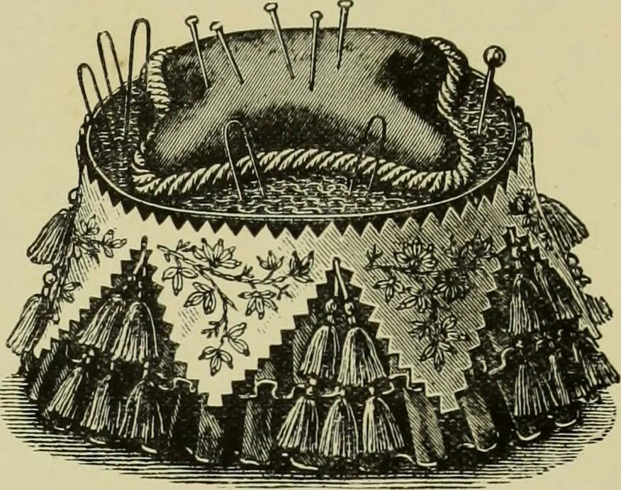 An illustration from The dictionary of needlework : an encyclopaedia of artistic, plain, and fancy needlework dealing fully with the details of all the stitches employed, the method of working, the materials used, the meaning of technical terms, and, where necessary, tracing the origin and history of the various works described, 1882, leaf 129