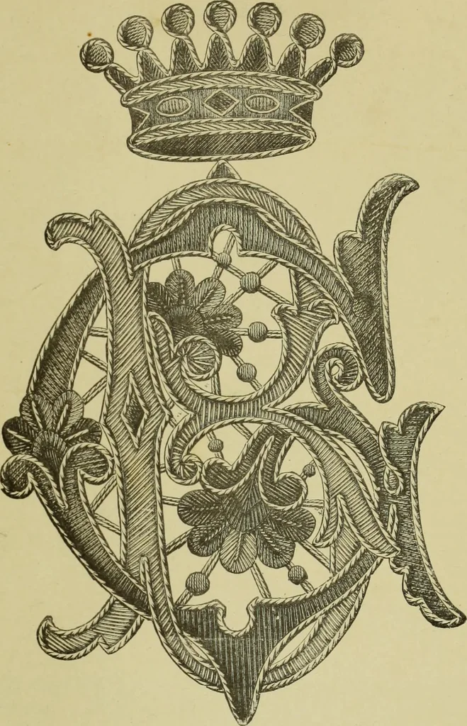 An illustration from The dictionary of needlework : an encyclopaedia of artistic, plain, and fancy needlework dealing fully with the details of all the stitches employed, the method of working, the materials used, the meaning of technical terms, and, where necessary, tracing the origin and history of the various works described, 1882, leaf 145