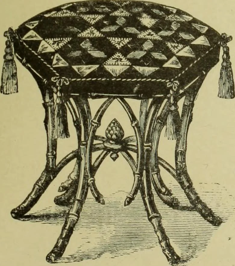 An illustration from The dictionary of needlework : an encyclopaedia of artistic, plain, and fancy needlework dealing fully with the details of all the stitches employed, the method of working, the materials used, the meaning of technical terms, and, where necessary, tracing the origin and history of the various works described, 1882, leaf 145