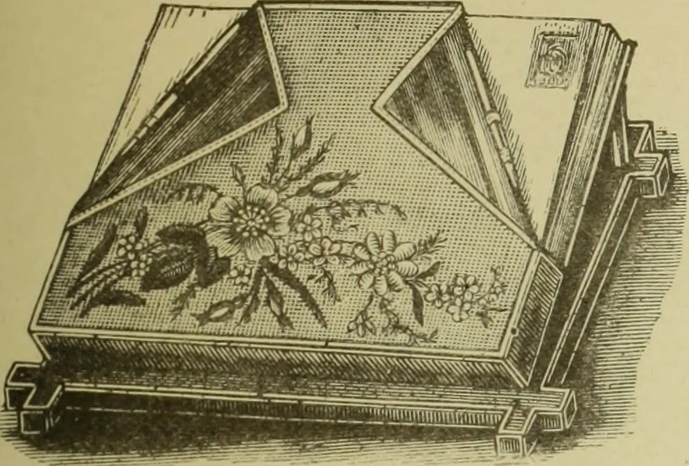 An illustration from The dictionary of needlework : an encyclopaedia of artistic, plain, and fancy needlework dealing fully with the details of all the stitches employed, the method of working, the materials used, the meaning of technical terms, and, where necessary, tracing the origin and history of the various works described, 1882, leaf 147
