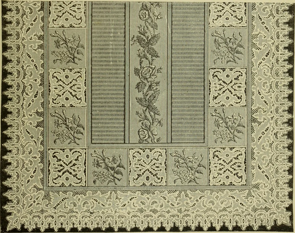An illustration from The dictionary of needlework : an encyclopaedia of artistic, plain, and fancy needlework dealing fully with the details of all the stitches employed, the method of working, the materials used, the meaning of technical terms, and, where necessary, tracing the origin and history of the various works described, 1882, leaf 161