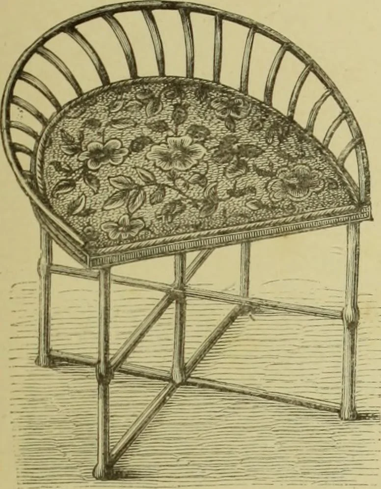 An illustration from The dictionary of needlework : an encyclopaedia of artistic, plain, and fancy needlework dealing fully with the details of all the stitches employed, the method of working, the materials used, the meaning of technical terms, and, where necessary, tracing the origin and history of the various works described, 1882, leaf 163