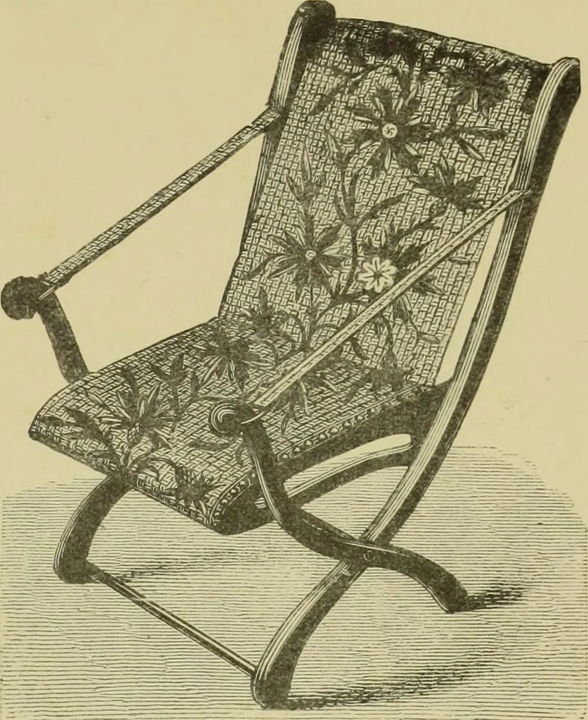 An illustration from The dictionary of needlework : an encyclopaedia of artistic, plain, and fancy needlework dealing fully with the details of all the stitches employed, the method of working, the materials used, the meaning of technical terms, and, where necessary, tracing the origin and history of the various works described, 1882, leaf 163