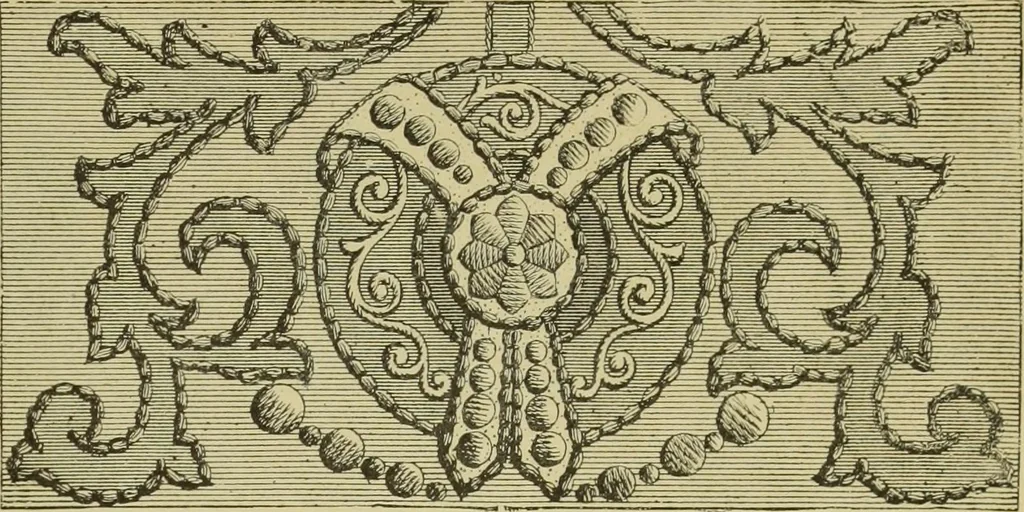 An illustration from The dictionary of needlework : an encyclopaedia of artistic, plain, and fancy needlework dealing fully with the details of all the stitches employed, the method of working, the materials used, the meaning of technical terms, and, where necessary, tracing the origin and history of the various works described, 1882, leaf 167