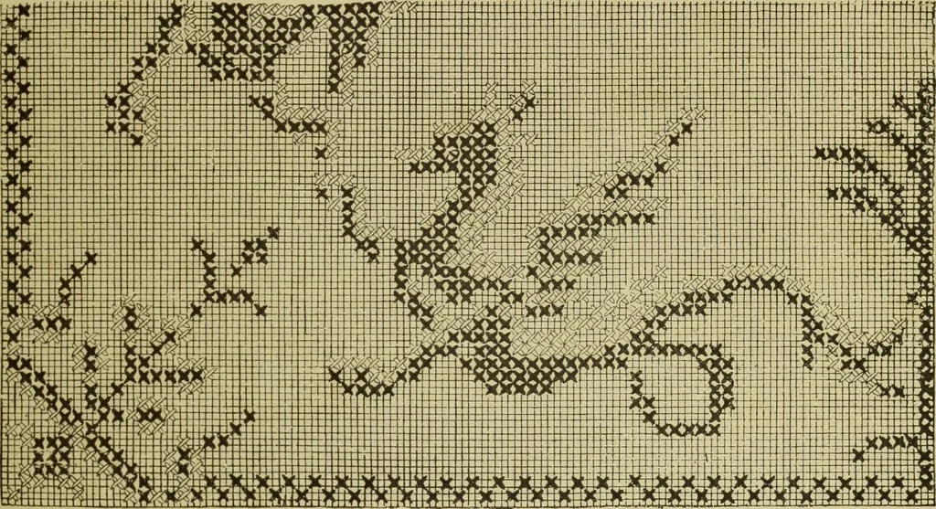 An illustration from The dictionary of needlework : an encyclopaedia of artistic, plain, and fancy needlework dealing fully with the details of all the stitches employed, the method of working, the materials used, the meaning of technical terms, and, where necessary, tracing the origin and history of the various works described, 1882, leaf 171